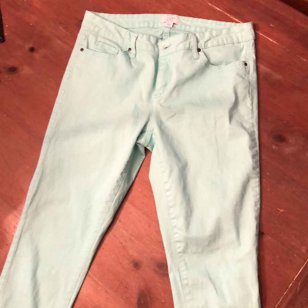 Mint Green skinny jeans size 6